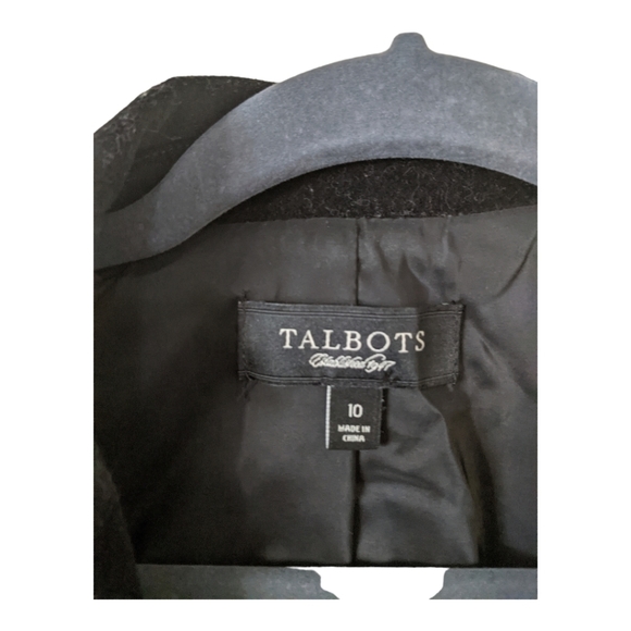 Talbots Black Velvet Blazer Holiday/Party Blazer Women's 10 Black - Picture 2 of 11